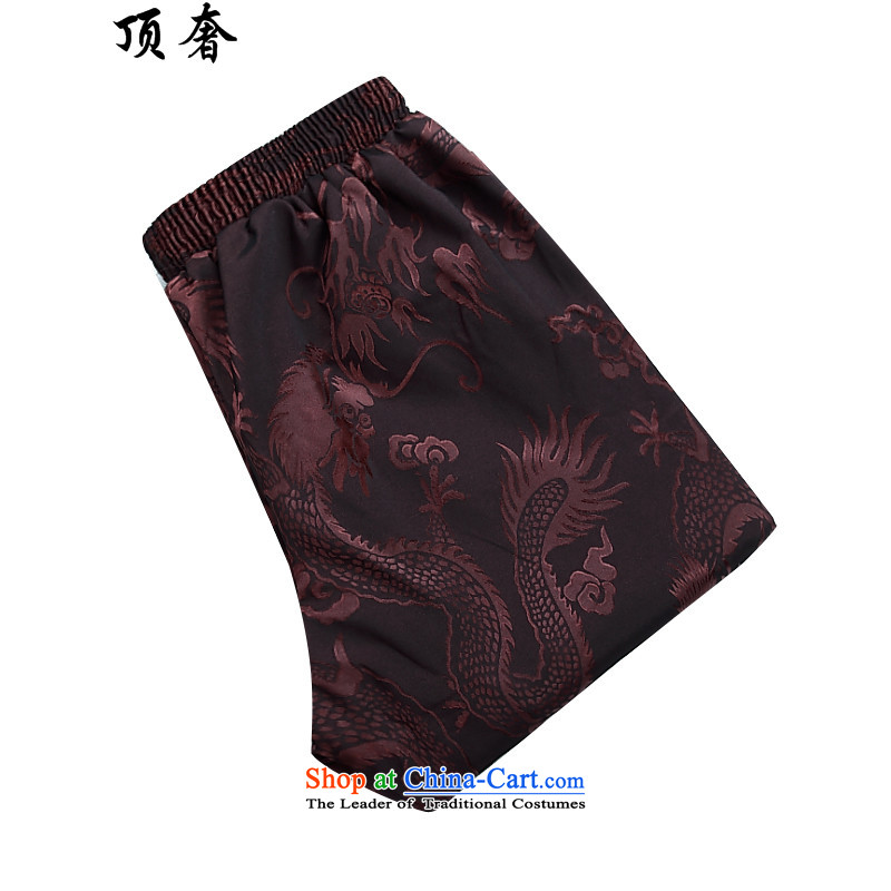 Top Luxury autumn and winter, Tang Dynasty Men's Mock-Neck disk pack detained Men's Shirt father in older Tang Jacket Chinese Blue Han-color kit M/170, lady top luxury shopping on the Internet has been pressed.