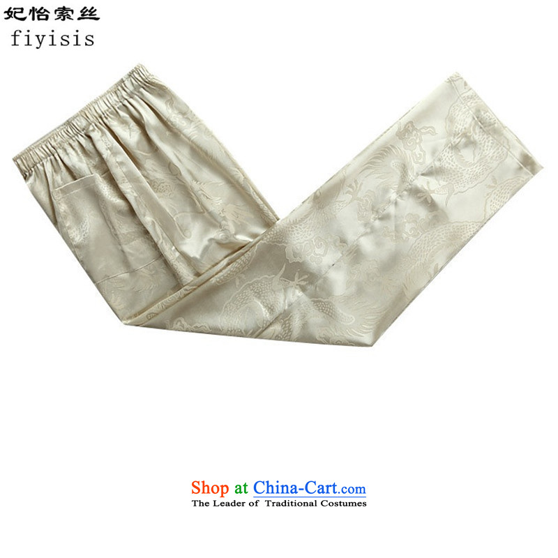 Princess Selina Chow in older persons in the Tang Dynasty Man Kit long-sleeved Chinese men fall father elderly grandparents summer men Tang Dynasty Package with beige kit father聽180, Princess Selina Chow (fiyisis) , , , shopping on the Internet