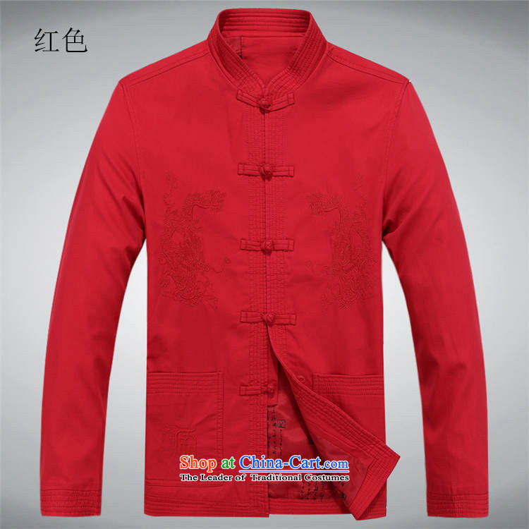 Kanaguri mouse spring, Tang dynasty in the breathable older jacket jacket summer Long-Sleeve Shirt collar men Tang dynasty long-sleeved red XXL/185 father picture, prices, brand platters! The elections are supplied in the national character of distribution, so action, buy now enjoy more preferential! As soon as possible.