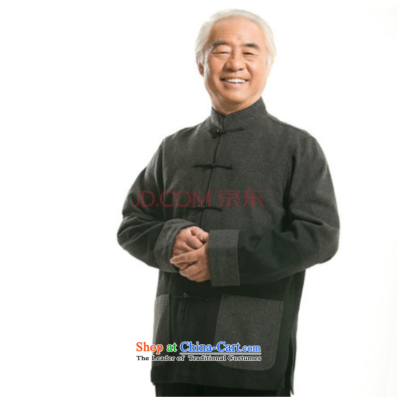 In line for autumn and winter cloud new product in older men improved national father grandfather Tang dynasty and the spell checker shirt DY0735 color gray line-XL, Cloud (youthinking) , , , shopping on the Internet