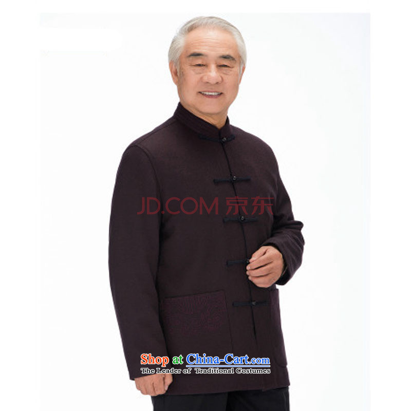 At stake in this line cloud amount of older men Tang Dynasty Chinese autumn and winter coats thick) lined retro upscale embroidery DYD-14017 deep red XXL, Tsing Yu (QINGYU) , , , shopping on the Internet