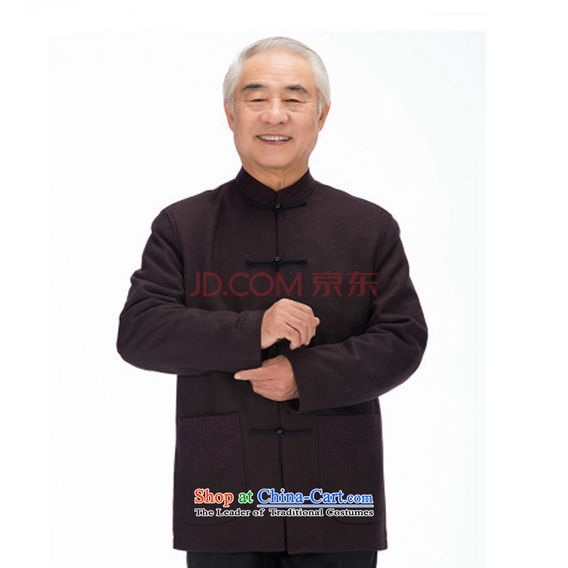 At stake in this line cloud amount of older men Tang Dynasty Chinese autumn and winter coats thick) lined retro upscale embroidery DYD-14017 deep red XXL, Tsing Yu (QINGYU) , , , shopping on the Internet