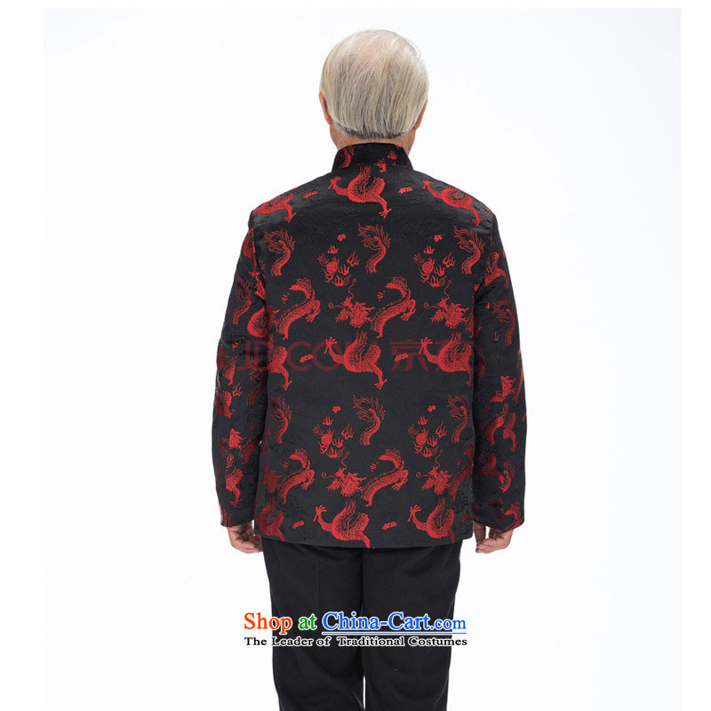 In line cloud men winter plus cotton Tang dynasty dragon l tray clip improved culture manually gown cotton coat DYA1211 black M-line (youthinking cloud) , , , shopping on the Internet