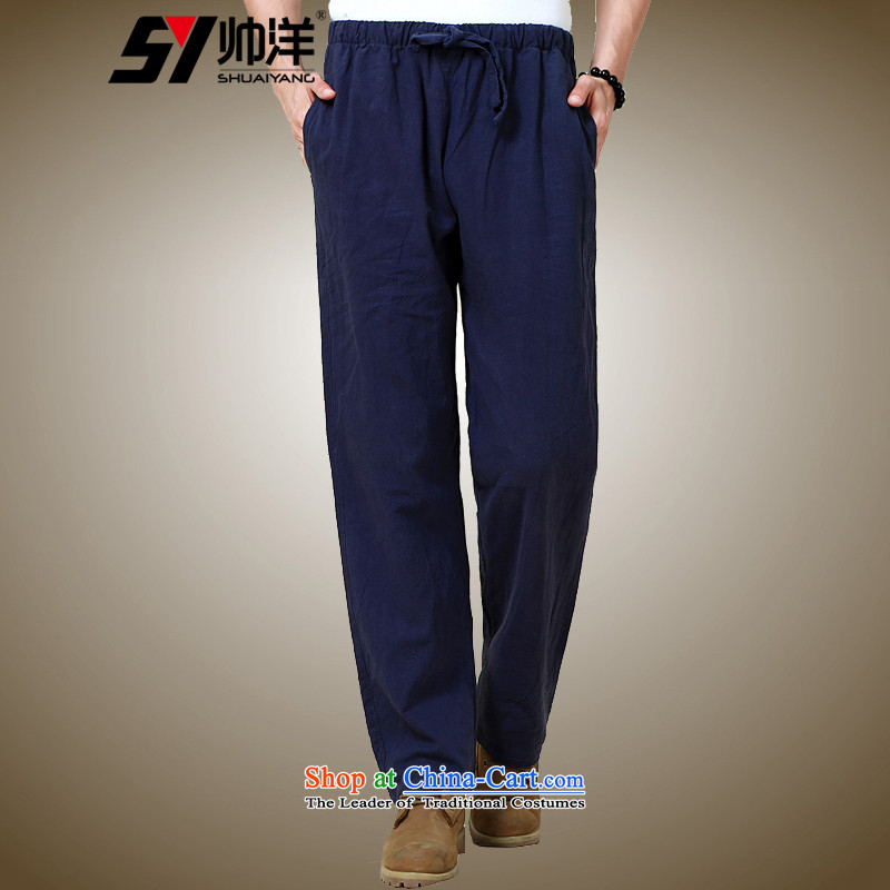 The Ocean 2015 Autumn Load Shuai New Men Tang pants China wind national costumes and trousers Chinese pickled men's trousers, cotton linen color 40/170, SHUAIYANG Yang (Shuai) , , , shopping on the Internet