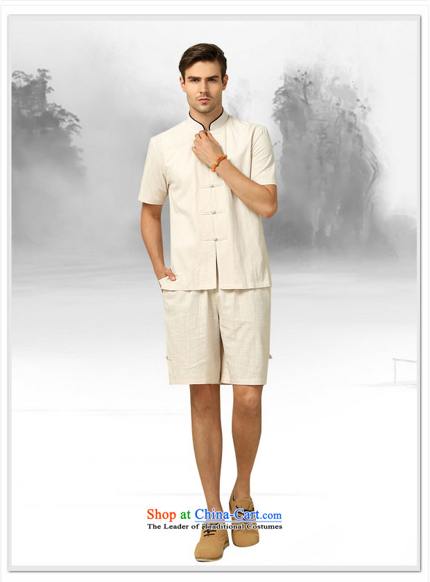 The new 2015 Yang Shuai men Tang Dynasty Package Shorts, short-sleeved Chinese Disc Chinese Wind collar national summer yellow shorts, short-sleeved (Boxset) 175/L picture, prices, brand platters! The elections are supplied in the national character of distribution, so action, buy now enjoy more preferential! As soon as possible.