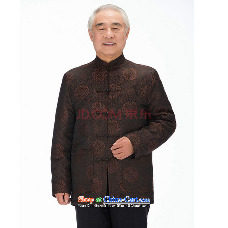 In line cloud elderly men's jackets Tang Tang dynasty of older persons for larger thick Chinese robe China wind ãþòâ DYD-14016  XXXL, brown-line (youthinking cloud) , , , shopping on the Internet