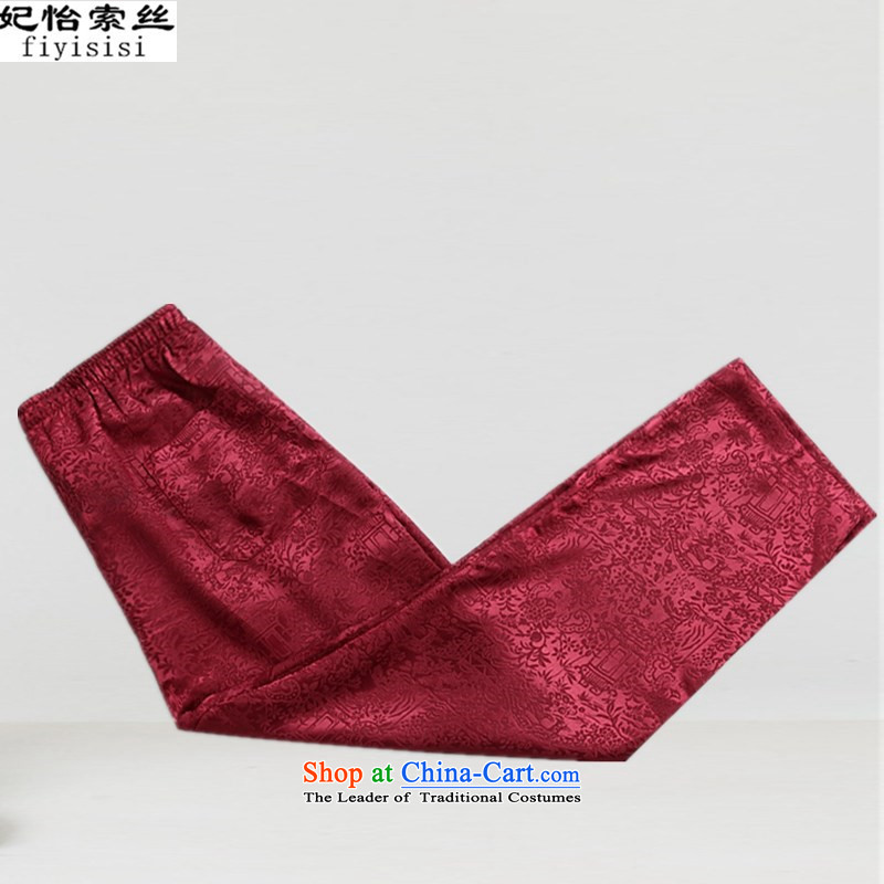 In 2015, Princess Selina Chow short-sleeved men Tang Dynasty Package for the elderly father men long-sleeved clothes summer elderly grandpa spring and autumn clothes Grandpa Red Kit 170, the princess Selina Chow (fiyisis) , , , shopping on the Internet