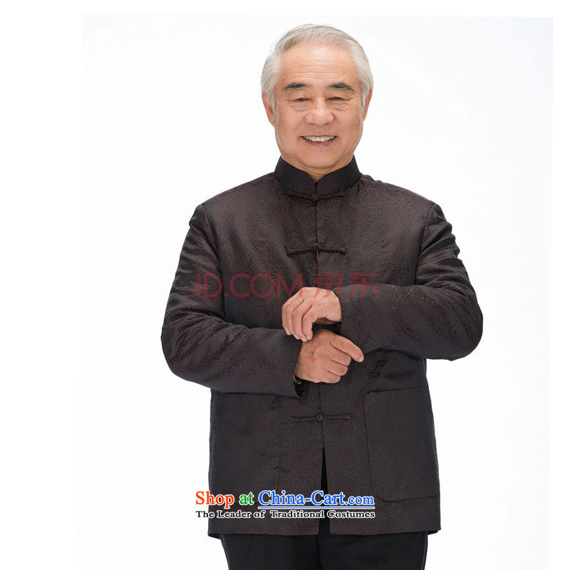 In line cloud men Tang Dynasty Tang dynasty cotton collar emulation silk cotton plus Chinese Tang dynasty cotton coat male DY1212 Brown , L-line (youthinking cloud) , , , shopping on the Internet