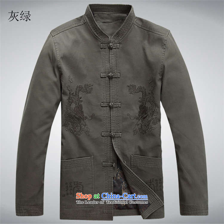 Kanaguri Mouse New Men Tang jackets long-sleeved shirt collar China wind jacket in spring of older national costumes Chinese Men's Mock-Neck Dark Gray L picture, prices, brand platters! The elections are supplied in the national character of distribution, so action, buy now enjoy more preferential! As soon as possible.