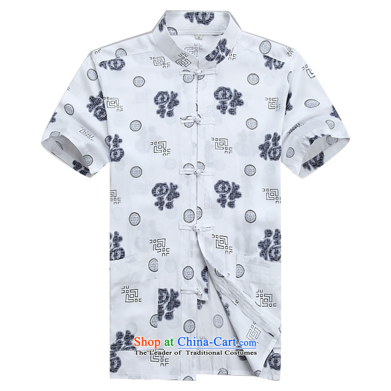 Beijing Europe short-sleeved T-shirt, coming summer collar men Tang dynasty short-sleeved T-shirt ethnic men Tang dynasty short-sleeved black XXXL/190, Putin (JOE OOH) , , , shopping on the Internet