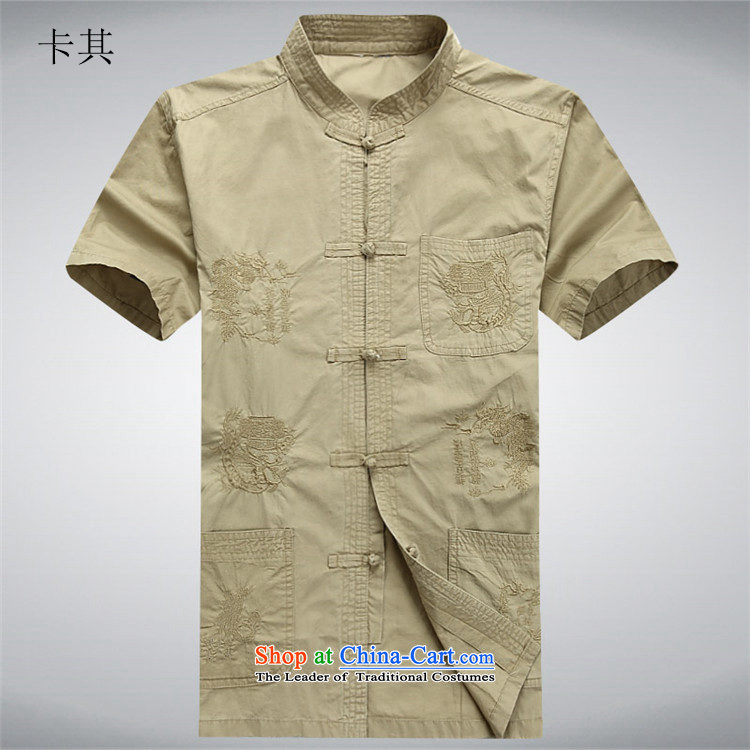 Kanaguri mouse in older men Tang dynasty, short-sleeved T-shirt summer load father Mock-neck China wind short-sleeved blouses Tang khaki XL/180 picture, prices, brand platters! The elections are supplied in the national character of distribution, so action, buy now enjoy more preferential! As soon as possible.