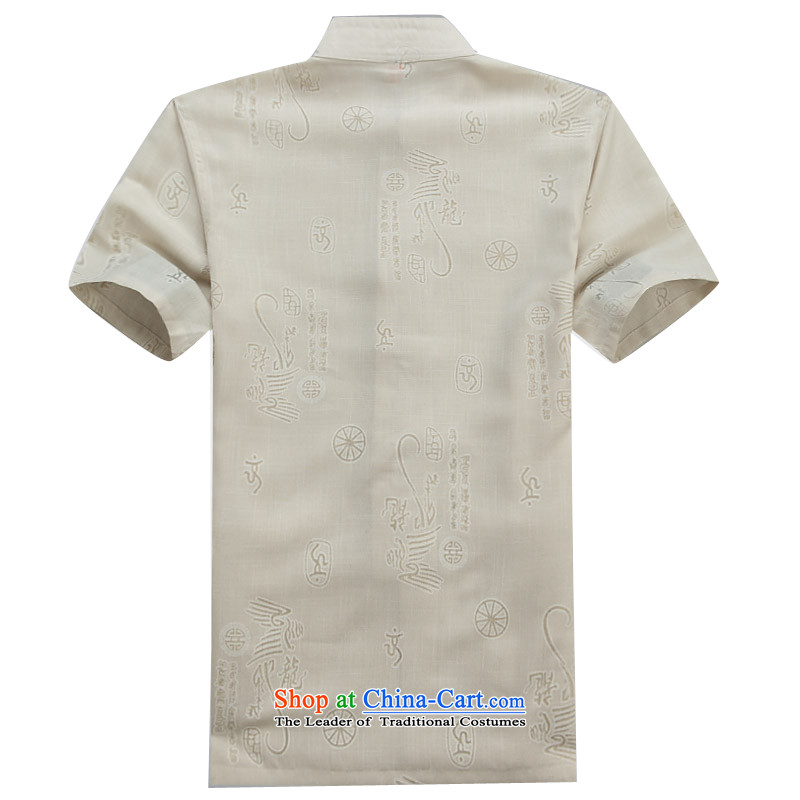 Beijing OSCE male short-sleeved T-shirt, new summer short-sleeved Tang in older practice tai chi services with beige XL/180, father Putin (JOE OOH) , , , shopping on the Internet