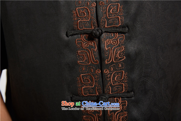 Fudo Tak Ming Kum -cloud yarn 2015 men's short-sleeved Tang Dynasty Chinese Disc detained embroidery shirt China wind men detained XXXL beads picture, prices, brand platters! The elections are supplied in the national character of distribution, so action, buy now enjoy more preferential! As soon as possible.