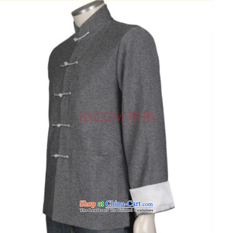 The Cloud's stake in the collar of the Chinese Tang dynasty older men's jackets and gray linen china wind DY0308 national costumes  , L-line cloud gray (youthinking) , , , shopping on the Internet
