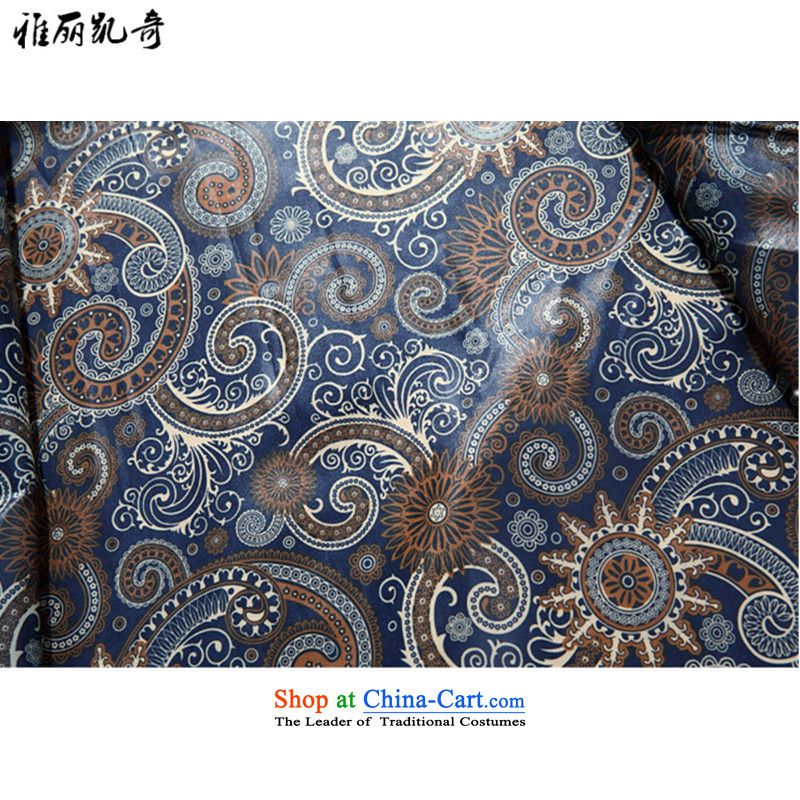 Alice Keci New Men shawl Tang Dynasty Chinese tunic collar Chinese Dress long-sleeved shirt of autumn and winter clothing jacket improvement over life dresses retro birthday purple XXL, Alice keci shopping on the Internet has been pressed.