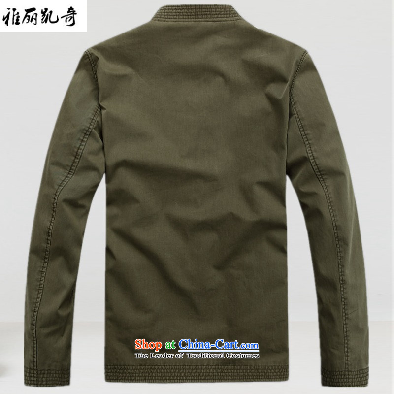 Alice Keci Old Beijing men in Tang Dynasty older Chinese cotton autumn and winter jacket, large long-sleeved shirt with father improved leisure retro improved) 2-color XL, Alice keci shopping on the Internet has been pressed.