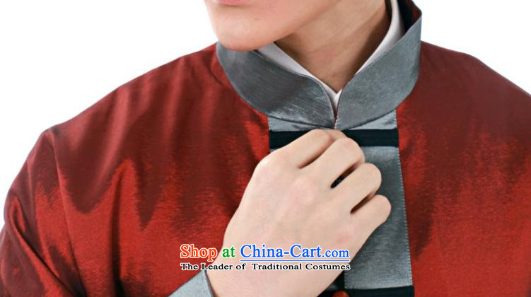 The dispatch of the Spring and Autumn Period and the Tang dynasty fashion men long-sleeved red wedding dresses high-end new Chinese Youth Shirts China wind collar folder jacket collar loose XL red satin long-sleeved sweater XXL picture, prices, brand platters! The elections are supplied in the national character of distribution, so action, buy now enjoy more preferential! As soon as possible.