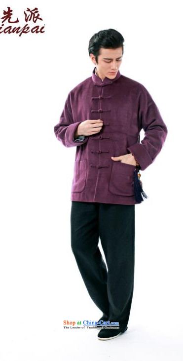 To send the new spring and autumn Tang Dynasty Men long-sleeved stylish China wind cashmere overcoat traditional even cuff thick new Chinese collar high-end in older wool tops purple cashmere Dress Casual jacket M   new products under the concept of pre-sale 3 day shipping picture, prices, brand platters! The elections are supplied in the national character of distribution, so action, buy now enjoy more preferential! As soon as possible.