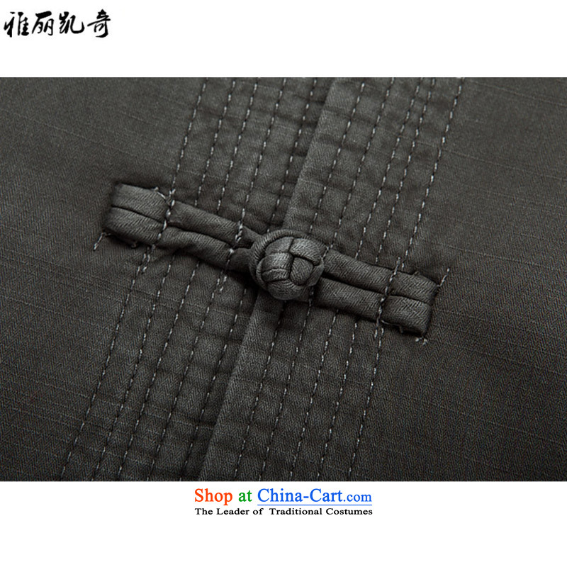 Alice Keci older people in Tang jackets men long-sleeved Tang Dynasty Chinese men disc buckle of autumn and winter clothes for men Tang blouses improvement of cotton coat carbon Alice M) thick keci shopping on the Internet has been pressed.