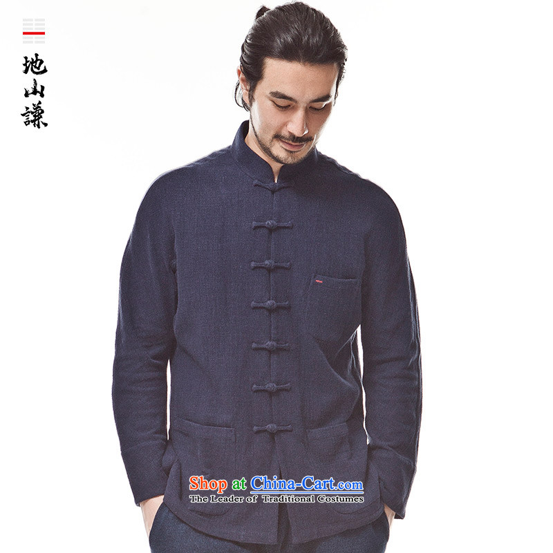 Hon IP Kwok-him in Shan Tang dynasty China wind duplex Chinese Zen men l-buttoned, Autumn New Products Dark Blue Mountain Abraham (XL), Jumbo shopping on the Internet has been pressed.