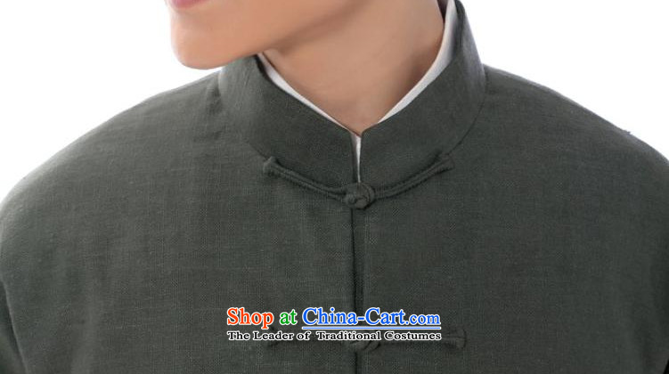 To send a new Spring and Autumn Chinese linen china wind jacket traditional feel even cuff Tang Dynasty Men's Shirt is detained by the father for the elderly in the long-sleeved shirt and dark-XL linen coat M picture, prices, brand platters! The elections are supplied in the national character of distribution, so action, buy now enjoy more preferential! As soon as possible.
