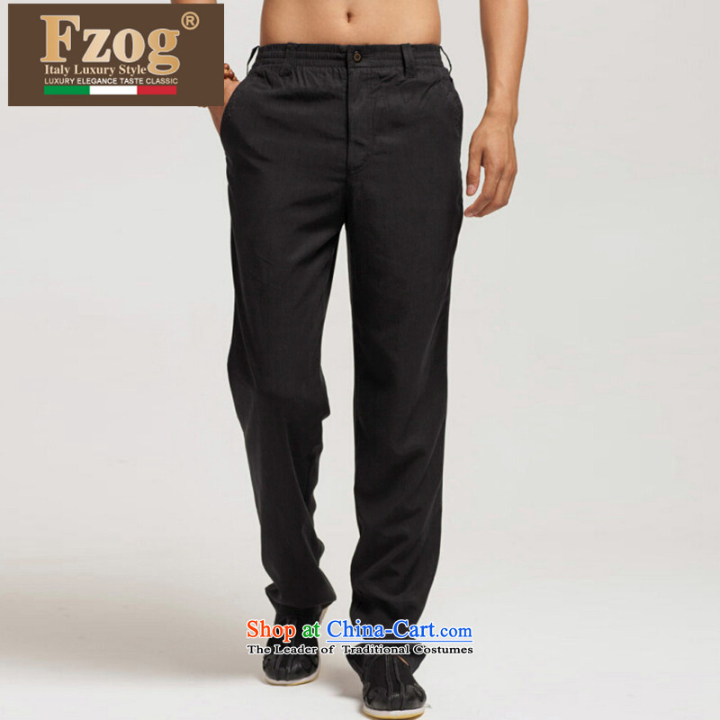 Summer 2015 new FZOG trousers China wind Tang Dynasty Chinese comfort and breathability black casual pants and black XXL,FZOG,,, shopping on the Internet