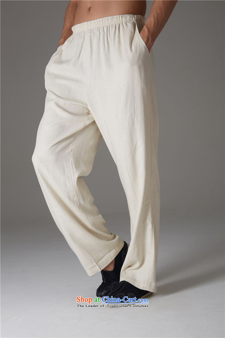 Fzog  genuine counters Tang Long pants casual comfortable low elastic waist China wind solid color men m White L picture, prices, brand platters! The elections are supplied in the national character of distribution, so action, buy now enjoy more preferential! As soon as possible.