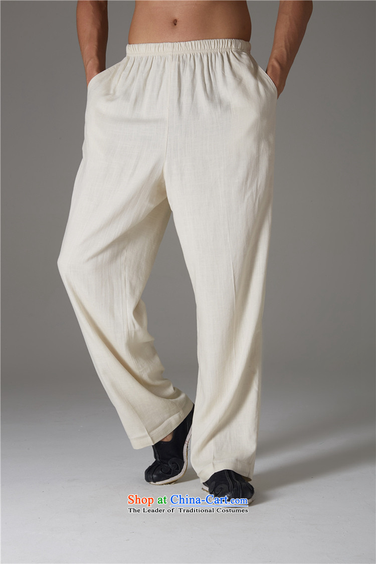 Fzog  genuine counters Tang Long pants casual comfortable low elastic waist China wind solid color men m White L picture, prices, brand platters! The elections are supplied in the national character of distribution, so action, buy now enjoy more preferential! As soon as possible.