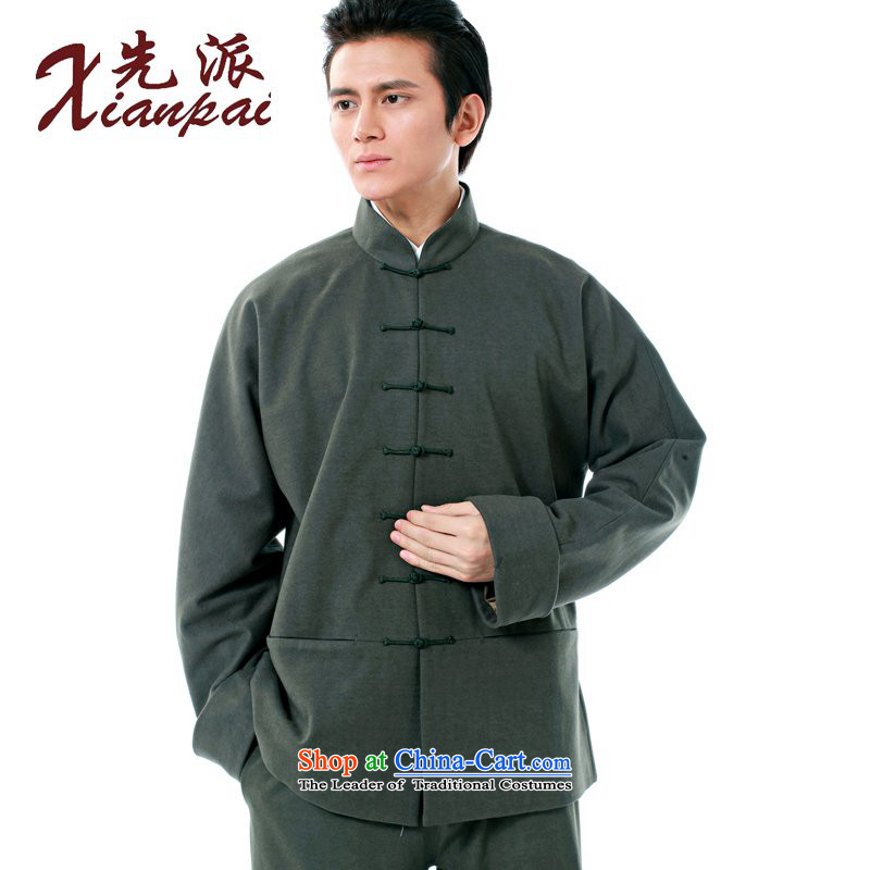 The dispatch of the Spring and Autumn Period and the Tang dynasty China wind men long-sleeved disc detained Chinese national costumes and stylish Sau San cotton wool coat Stylish spring? Sau San Tong replacing double Composite cotton red field that gross