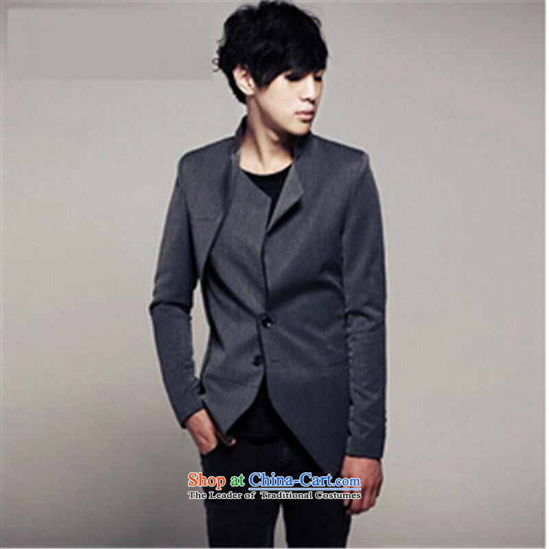 President of the new star of the Autumn Chinese tunic unique design tablets single row detained Korean men small business suit Sau San Men's Jackets XXL, black president (COLINCOS) , , , shopping on the Internet