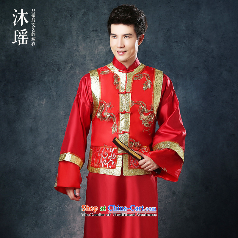 Bathing in thenew 2015 Yao Chinese style wedding package summer kimono-Su Man Soo Wo Service suits costume of the bridegroom Tang Dynasty Large marriage thick red autumn and winter red tailored - please contact Customer Service