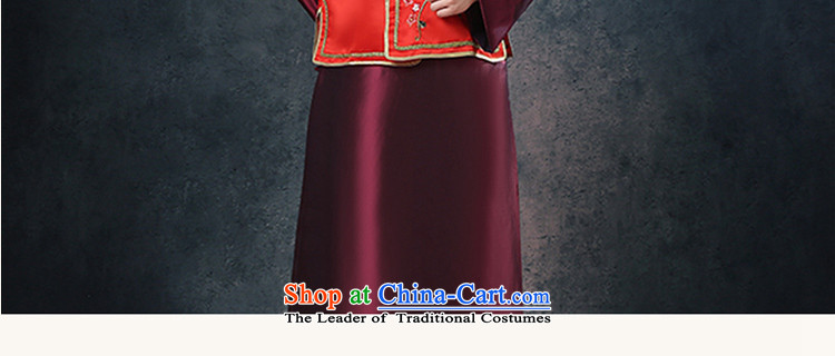 Bathing in the Chinese men Sau Yiu Wo service long drink service kit A bridegroom-soo and gowns men welcome ceremony for autumn and winter costume Large Tang dynasty red made thick red M chest 114CM picture, prices, brand platters! The elections are supplied in the national character of distribution, so action, buy now enjoy more preferential! As soon as possible.