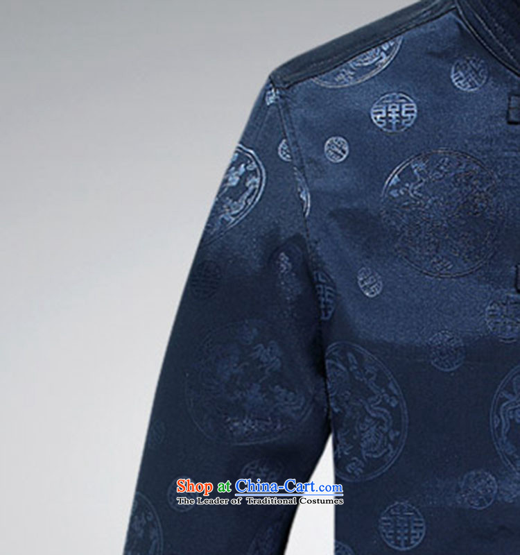 The autumn and winter, meropia men Tang dynasty China wind long-sleeved jacket in both the father of older Dark Blue M picture, prices, brand platters! The elections are supplied in the national character of distribution, so action, buy now enjoy more preferential! As soon as possible.