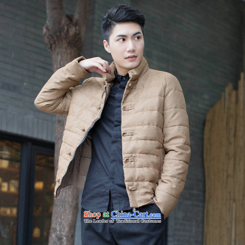 Floral autumn and winter New Men Tang dynasty improved collar disc detained men feather cotton coat Sau San jacket color pictures and clips , L, floral shopping on the Internet has been pressed.