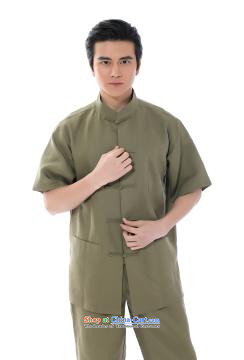 The dispatch of 2015 Summer new leisure thin, linen Short-Sleeve Men in Tang Dynasty older leisure national costumes new Chinese collar up short-sleeved T-shirt clip only linen light gray short-sleeved T-shirt M picture, prices, brand platters! The elections are supplied in the national character of distribution, so action, buy now enjoy more preferential! As soon as possible.
