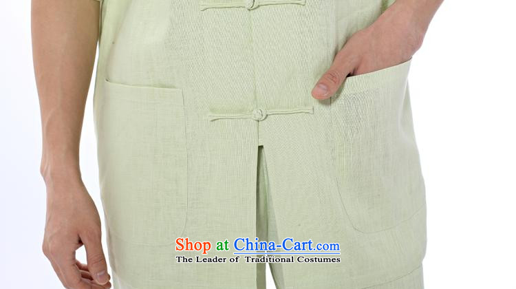 The dispatch of China wind Chinese tunic Chinese men of older persons in the summer linen loose Tang dynasty increase short-sleeved T-shirt men Han-national services only T-shirt linen ball-light green short-sleeved T-shirt L picture, prices, brand platters! The elections are supplied in the national character of distribution, so action, buy now enjoy more preferential! As soon as possible.