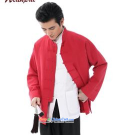 The dispatch of the Spring and Autumn Period and the Tang Dynasty New Men silk linen coat retro-sleeved stylish youth China wind wedding dresses long-sleeved top tray red clip collar chinese red T-shirt, jacket Ma Tei , prices, picture XXL brand platters! The elections are supplied in the national character of distribution, so action, buy now enjoy more preferential! As soon as possible.