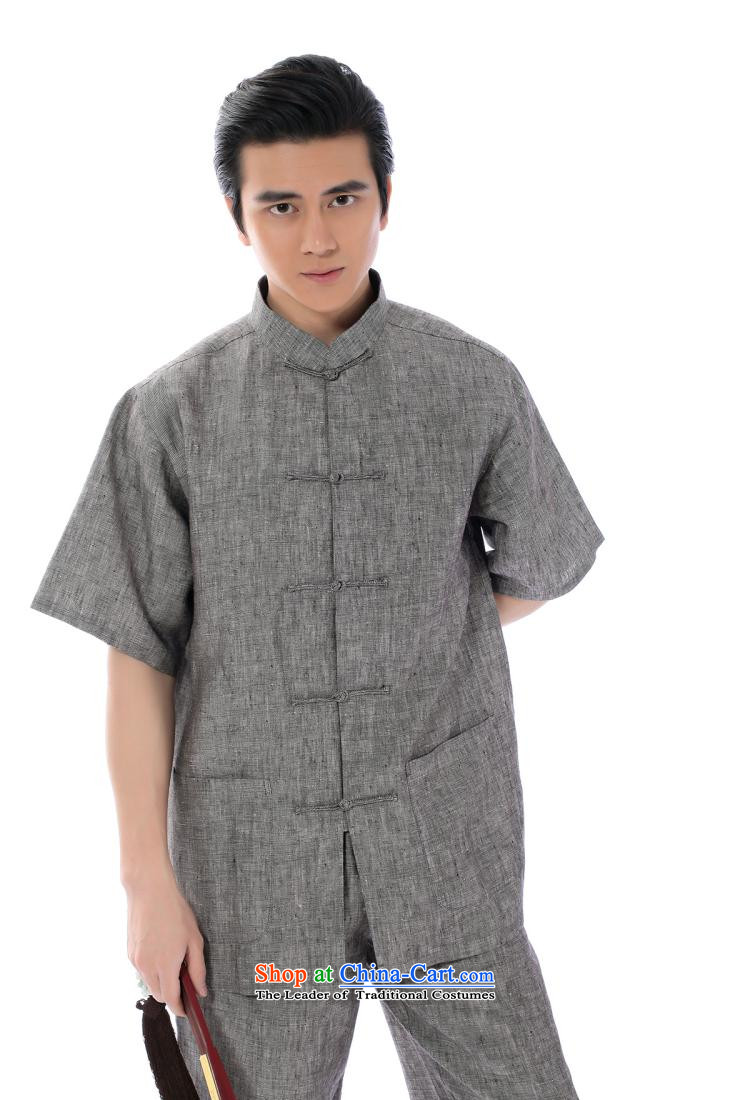 To send a new summer products Tang dynasty men linen short-sleeved T-shirt relaxd casual clothing is deducted national ball-collar China wind in older retro linen clothes new gray linen only short-sleeved T-shirt XL Photo, prices, brand platters! The elections are supplied in the national character of distribution, so action, buy now enjoy more preferential! As soon as possible.
