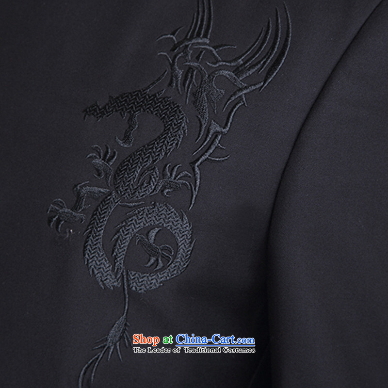 Maple-tong 2015 Autumn Pik New Chinese tunic suit for middle-aged men embroidered dragon Chinese Wind black black embroidered dragon 180B, Pik Fung-tong , , , shopping on the Internet