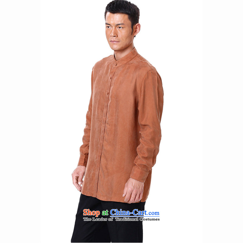 To replace the fall of Tang Lung China wind men long-sleeved shirt 14546 Yellow Earth 48 yellow earth 46 to lung , , , shopping on the Internet