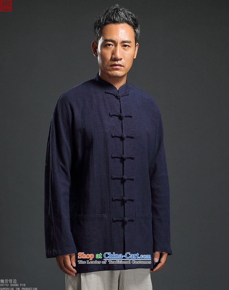 Renowned Tang dynasty autumn long-sleeved men's disk-han-China wind linen men casual relaxd cotton linen shirts and Light Violet 2XL Photo, prices, brand platters! The elections are supplied in the national character of distribution, so action, buy now enjoy more preferential! As soon as possible.