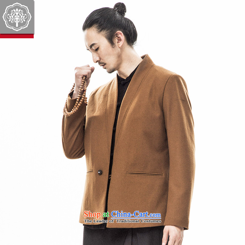 2015 Autumn tree to the new China wind Han-tang replacing men of ethnic Chinese long-sleeved jacket and dark-colored jacket wool 180/XL, EYENSREE Tree (Context) , , , shopping on the Internet