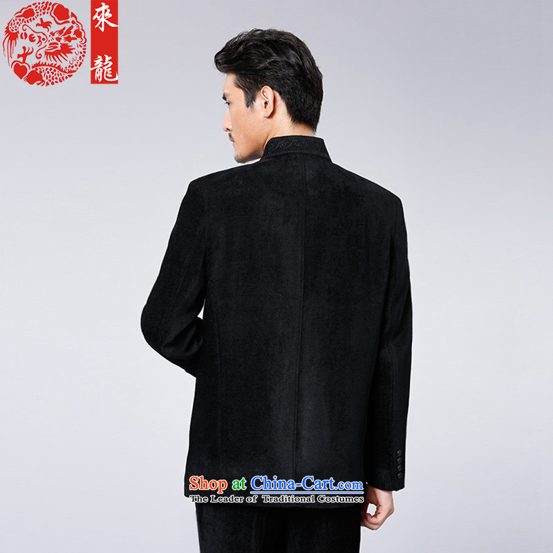To Tang dynasty dragon autumn and winter, China Wind Jacket 88058 male black 48 Black 46 to lung , , , shopping on the Internet