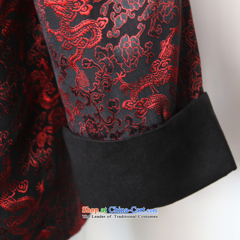 To Tang dynasty dragon autumn and winter, China wind men silk jacquard jacket bug 14374 Red 48 Red 50 to lung , , , shopping on the Internet