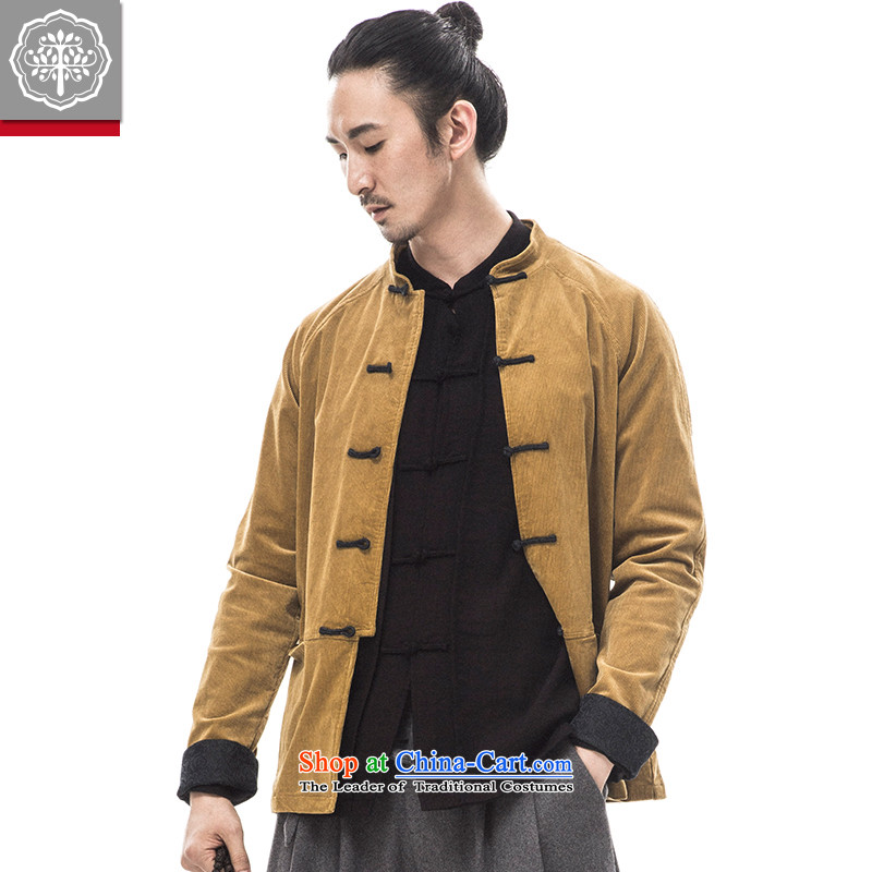 2015 Autumn and winter to New Tree Chinese men Tang dynasty long-sleeved corduroy ãþòâ improved Han-male China wind men designer brands rattan yellow 175/L, EYENSREE Tree (Context) , , , shopping on the Internet