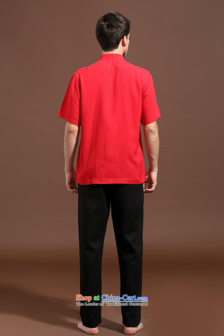   Men's hands-free hot FZOG deal with three-dimensional construction of middle-aged men's liberal Tang dynasty solid color coating cloth breathability and comfort red XXL picture, prices, brand platters! The elections are supplied in the national character of distribution, so action, buy now enjoy more preferential! As soon as possible.
