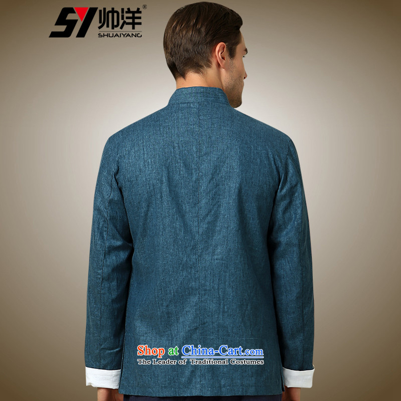 The Ocean 2015 Autumn Load Shuai New Men Tang jackets China Wind Jacket collar Chinese disc to gray 185 detained Shuai SHUAIYANG Yang () , , , shopping on the Internet