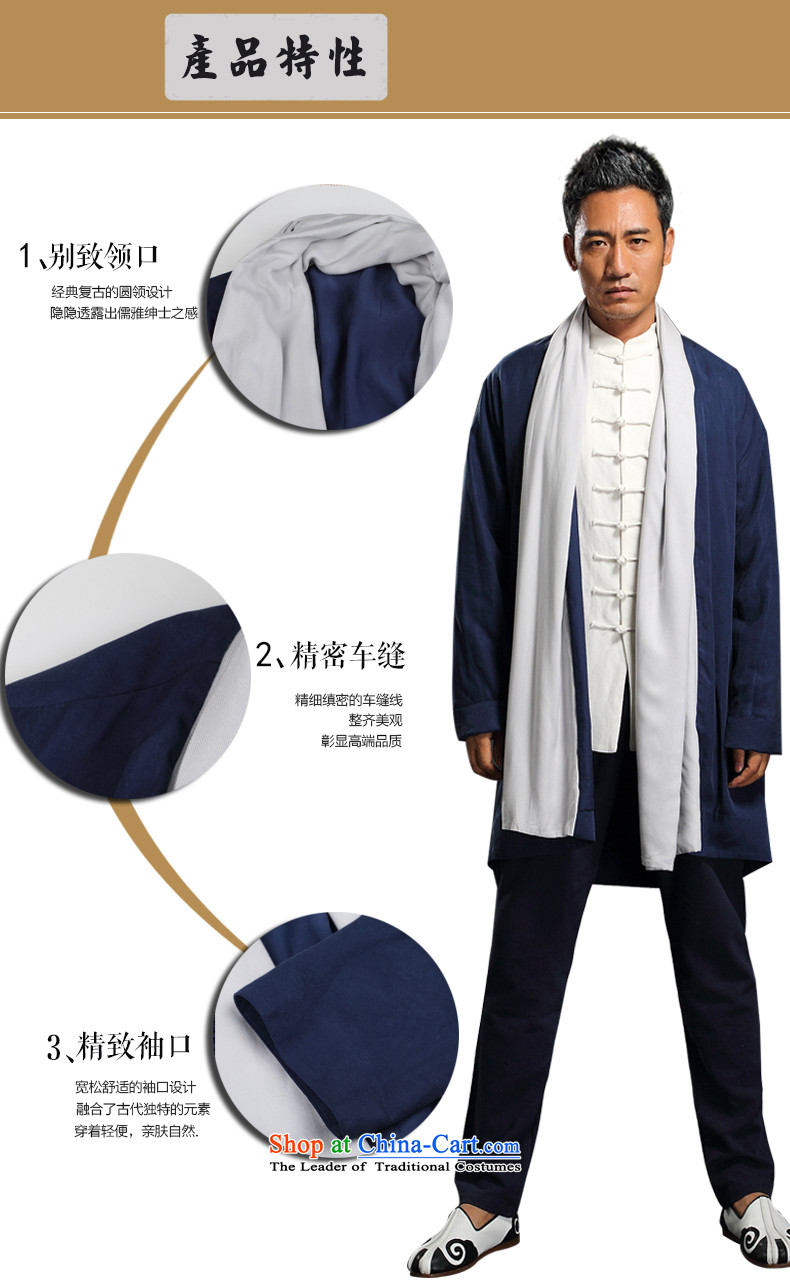 Renowned China wind Tencel Ma Tang dynasty cardigan improved Han-long-sleeved shirt Autumn Chinese Long Hoodie men L/170 Blue Photo, prices, brand platters! The elections are supplied in the national character of distribution, so action, buy now enjoy more preferential! As soon as possible.
