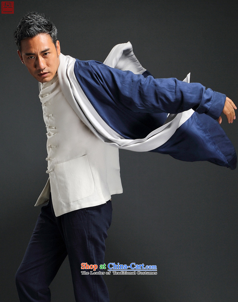 Renowned China wind Tencel Ma Tang dynasty cardigan improved Han-long-sleeved shirt Autumn Chinese Long Hoodie men L/170 Blue Photo, prices, brand platters! The elections are supplied in the national character of distribution, so action, buy now enjoy more preferential! As soon as possible.