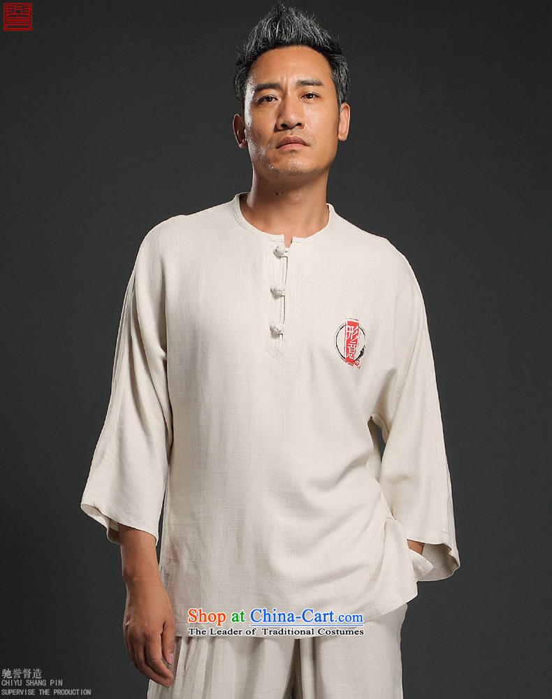 Renowned linen men Tang Dynasty Package kung fu shirt clip Chinese Nation disk manually Han-liberal tai chi services men dark blue XL/175 picture, prices, brand platters! The elections are supplied in the national character of distribution, so action, buy now enjoy more preferential! As soon as possible.